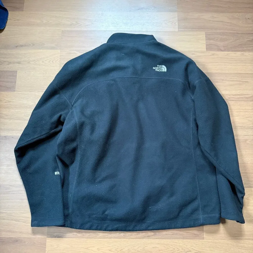 Men's The North Face Windwall Black Fleece Zip Up Outdoor Hiking Jacket Sz XL